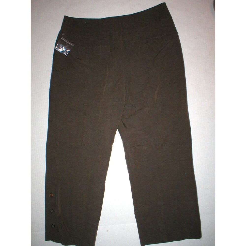 New NWT $129 Coldwater Creek Robert Kitchen Side Vent Pants Womens 6 Brown Crop